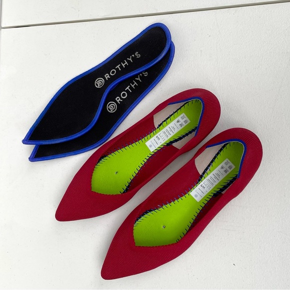 Rothy's The Point Bright Red Women's Size 9 - Picture 10 of 11